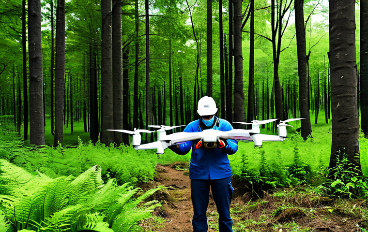 탄소 격리 식재의 상호작용 연구 - Forest Restoration and Technology**

"A diverse, lush forest landscape undergoing restoration, showc...