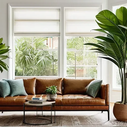 Home 26 탄소 격리 식재를 위한 적합한 식물 종류 - **Prompt:** A bright, modern living room filled with various lush carbon-sequestering houseplants. A...