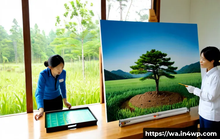 Home 17 탄소 격리 식재 프로젝트의 목표 설정 방법 - Photorealistic environmental planning workshop for a carbon sequestration planting project, diverse ...