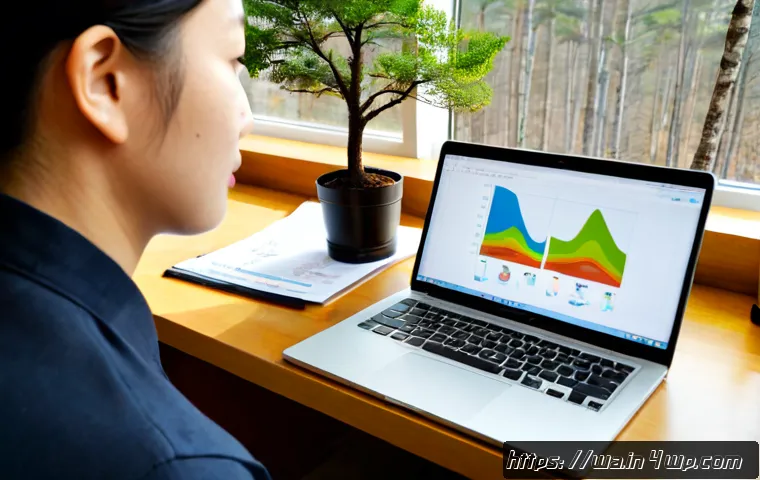 Home 17 탄소 격리 식재 프로젝트의 결과 분석 및 보고서 작성 - Photorealistic environmental analyst reviewing carbon sequestration planting project results at a cl...